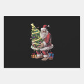 Weihnachtsbaum Lights Xmas Sasquatch Lover Geschenkpapier Set (Vorderseite)