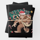 Weihnachtsbaum Lights Xmas Sasquatch Lover Geschenkpapier Set (Beispiel)