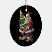 Weihnachtsbaum Lights Xmas Sasquatch Lover Keramik Ornament (Rechts)