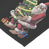 Weihnachtsbaum Lights Xmas Sasquatch Lover Kurzer Tischläufer (Ecke)