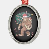 Weihnachtsbaum Lights Xmas Sasquatch Lover Ornament Aus Metall (Links)