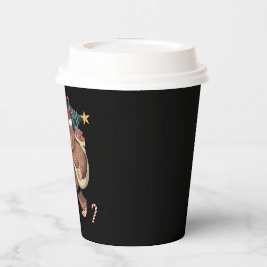 Weihnachtsbaum Lights Xmas Sasquatch Lover Pappbecher (Links)