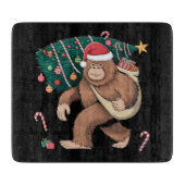 Weihnachtsbaum Lights Xmas Sasquatch Lover Schneidebrett (Vorderseite)