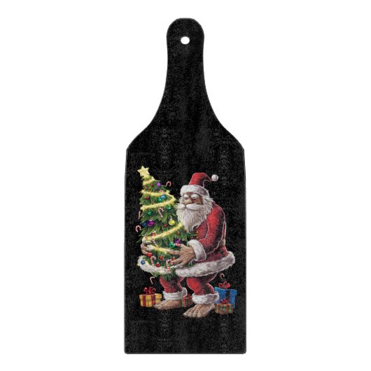 Weihnachtsbaum Lights Xmas Sasquatch Lover Schneidebrett (Vorderseite)