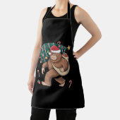 Weihnachtsbaum Lights Xmas Sasquatch Lover Schürze (InSitu)