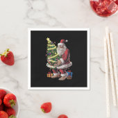 Weihnachtsbaum Lights Xmas Sasquatch Lover Serviette (Beispiel)