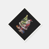 Weihnachtsbaum Lights Xmas Sasquatch Lover Serviette (Ecke)