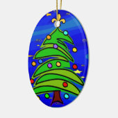 Weihnachtsbaum-Lilie Keramik Ornament (Links)