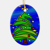 Weihnachtsbaum-Lilie Keramik Ornament (Hinten)