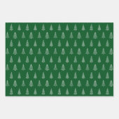 Weihnachtsbaum Linie Art Print Wrapping Paper Set Geschenkpapier Set (Vorderseite 2)