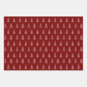 Weihnachtsbaum Linie Art Print Wrapping Paper Set Geschenkpapier Set (Vorderseite)