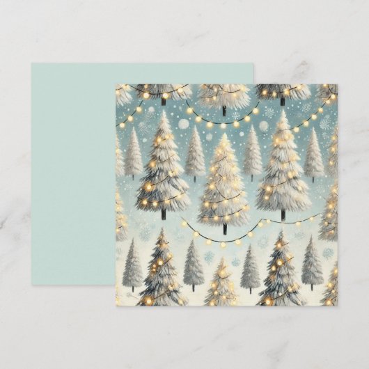 Weihnachtsbaum Lit Print Design Einladung (Vorne/Hinten)