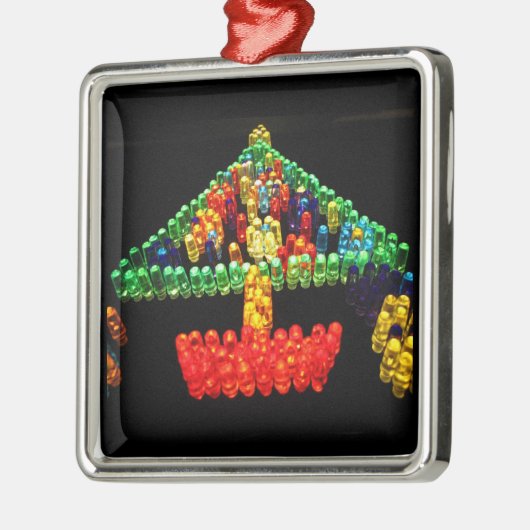 Weihnachtsbaum Lite Brite Silbernes Ornament (Links)