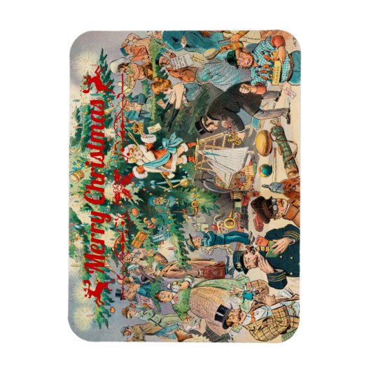 Weihnachtsbaum Lithographisch Magnet (Vertikal)