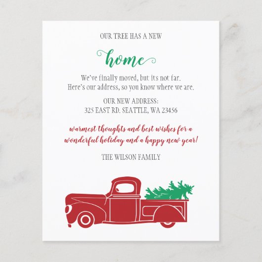 Weihnachtsbaum-LKW für den Haushalt Wir haben Kart (Vorderseite)