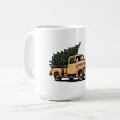 Weihnachtsbaum-LKW Kaffeetasse (Vorderseite Links)