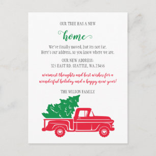 Weihnachtsbaum-LKW Wir sind umgezogen Holiday Movi Postkarte