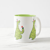 Weihnachtsbaum Llama Zweifarbige Tasse (VorderseiteRechts)