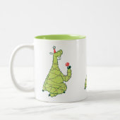 Weihnachtsbaum Llama Zweifarbige Tasse (Links)