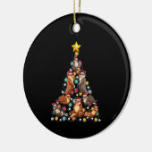 Weihnachtsbaum | lustige Weihnachtsfeiern Keramik Ornament (Links)