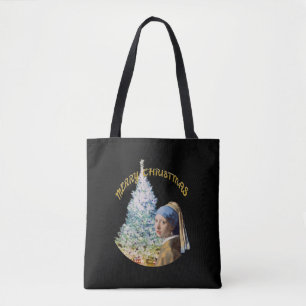 Weihnachtsbaum, Mädchen mit Perlenohrring Tasche