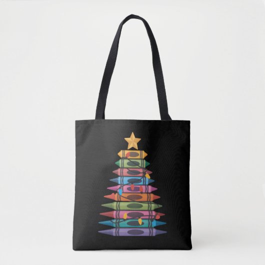 Weihnachtsbaum Made of Crayons School Teacher Life Tasche (Vorderseite)