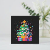 Weihnachtsbaum-Magie Einladung (Stehend Vorderseite)