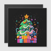 Weihnachtsbaum-Magie Magnetkarte (Vorne/Hinten)