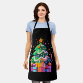 Weihnachtsbaum-Magie Schürze (Getragen)