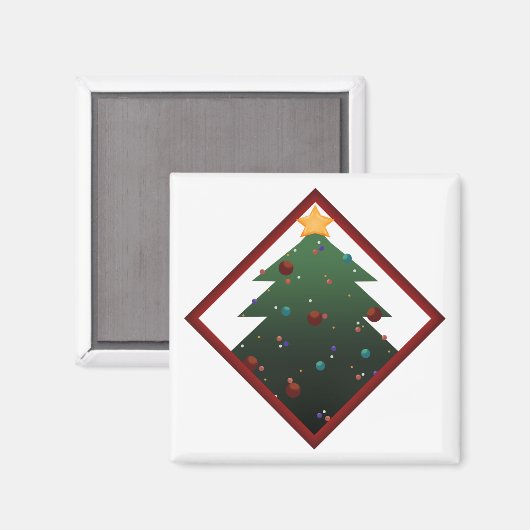 Weihnachtsbaum Magnet (Vorderseite/Rückseite)