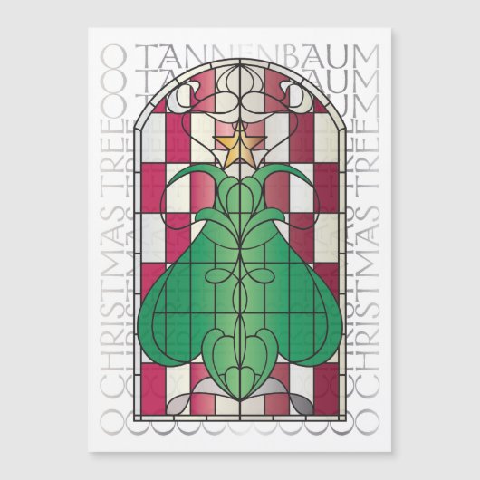 Weihnachtsbaum-Magnet-Karte Magneteinladung (Vorderseite)