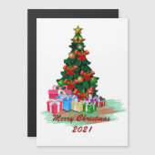 Weihnachtsbaum Magnetkarte (Vorne/Hinten)