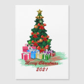 Weihnachtsbaum Magnetkarte (Vorderseite)