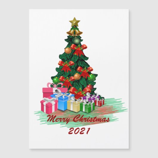 Weihnachtsbaum Magnetkarte (Vorderseite)
