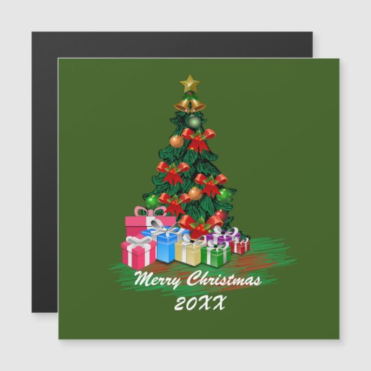 Weihnachtsbaum Magnetkarte (Vorne/Hinten)