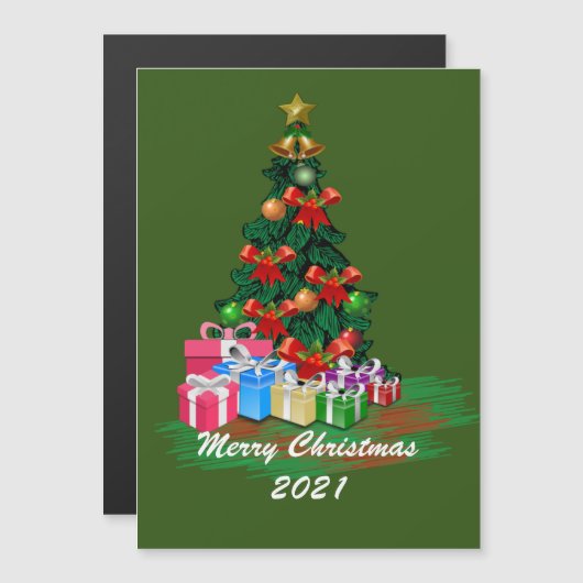 Weihnachtsbaum Magnetkarte (Vorne/Hinten)