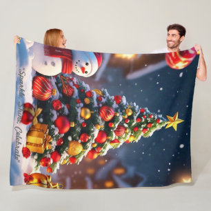 "Weihnachtsbaum-Majestät" Fleecedecke