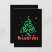 Weihnachtsbaum-Maschinenbau Begleitkarte (Vorne/Hinten)