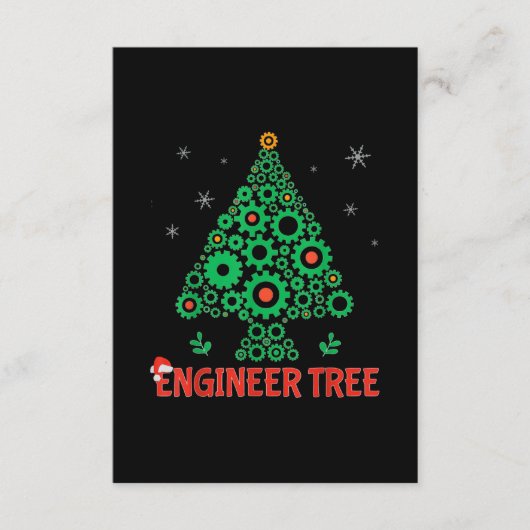 Weihnachtsbaum-Maschinenbau Begleitkarte (Vorderseite)