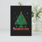 Weihnachtsbaum-Maschinenbau Begleitkarte (Stehend Vorderseite)