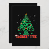 Weihnachtsbaum-Maschinenbau Einladung (Vorne/Hinten)