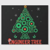 Weihnachtsbaum-Maschinenbau Geschenkpapier (Flach)