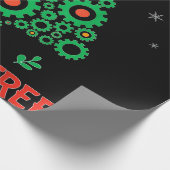 Weihnachtsbaum-Maschinenbau Geschenkpapier (Ecke)