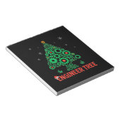 Weihnachtsbaum-Maschinenbau Notizblock (angewinkelt)