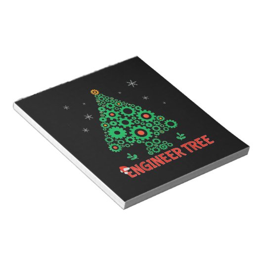 Weihnachtsbaum-Maschinenbau Notizblock (angewinkelt)
