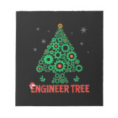 Weihnachtsbaum-Maschinenbau Notizblock (Vorderseite)