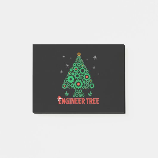 Weihnachtsbaum-Maschinenbau Post-it Klebezettel (Vorderseite)