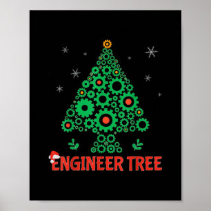Weihnachtsbaum-Maschinenbau Poster