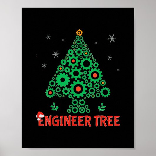 Weihnachtsbaum-Maschinenbau Poster (Vorne)