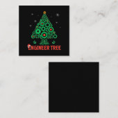 Weihnachtsbaum-Maschinenbau Quadratische Visitenkarte (Vorne/Hinten)